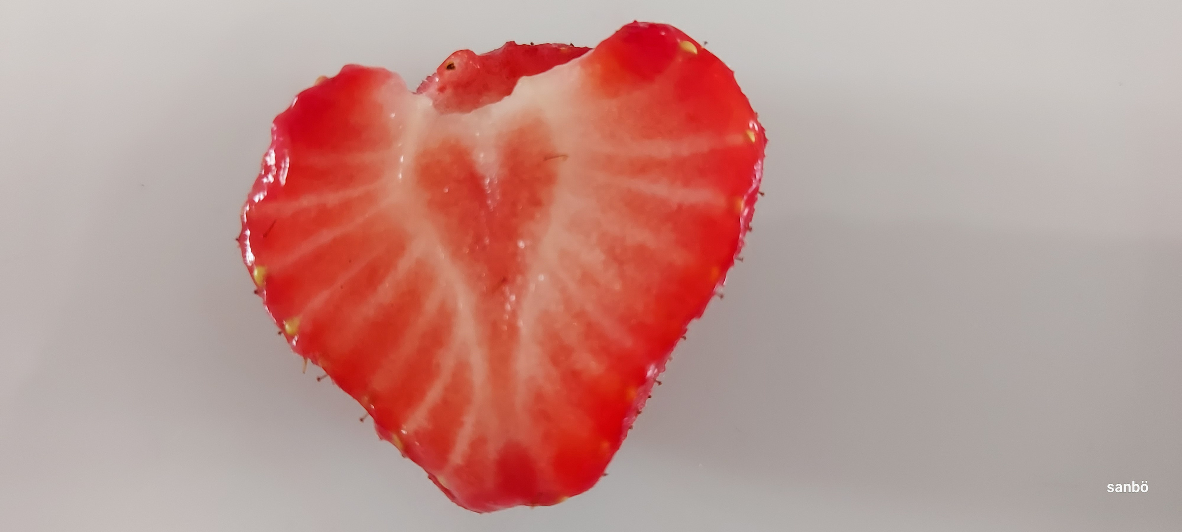 Herz der Erdbeere