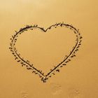 Herz im Sand I Love You