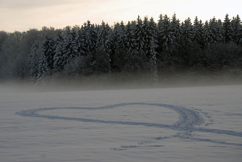 Herz im Schnee...