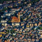 Herz Jesu Kirche aus der Luft