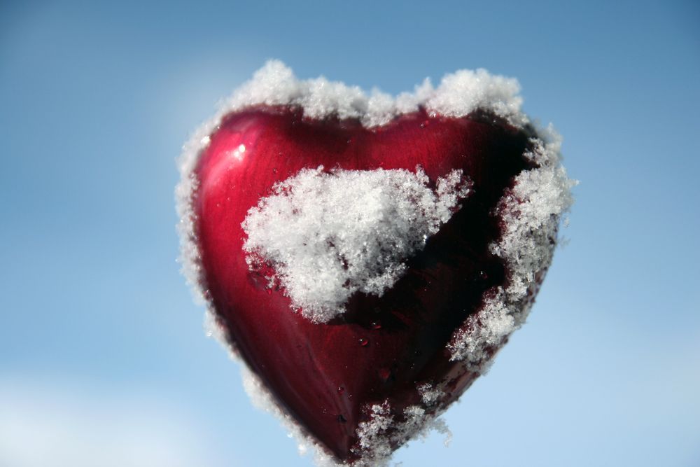 Herz und Schnee Wärme und Kälte Foto & Bild abstraktes, formen