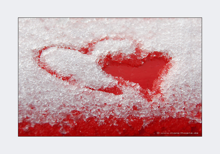 Herzen im Schnee Foto & Bild emotionen, liebe, nah und makro Bilder