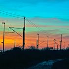 Herzhorn Abendhimmel über dem Bahnhof