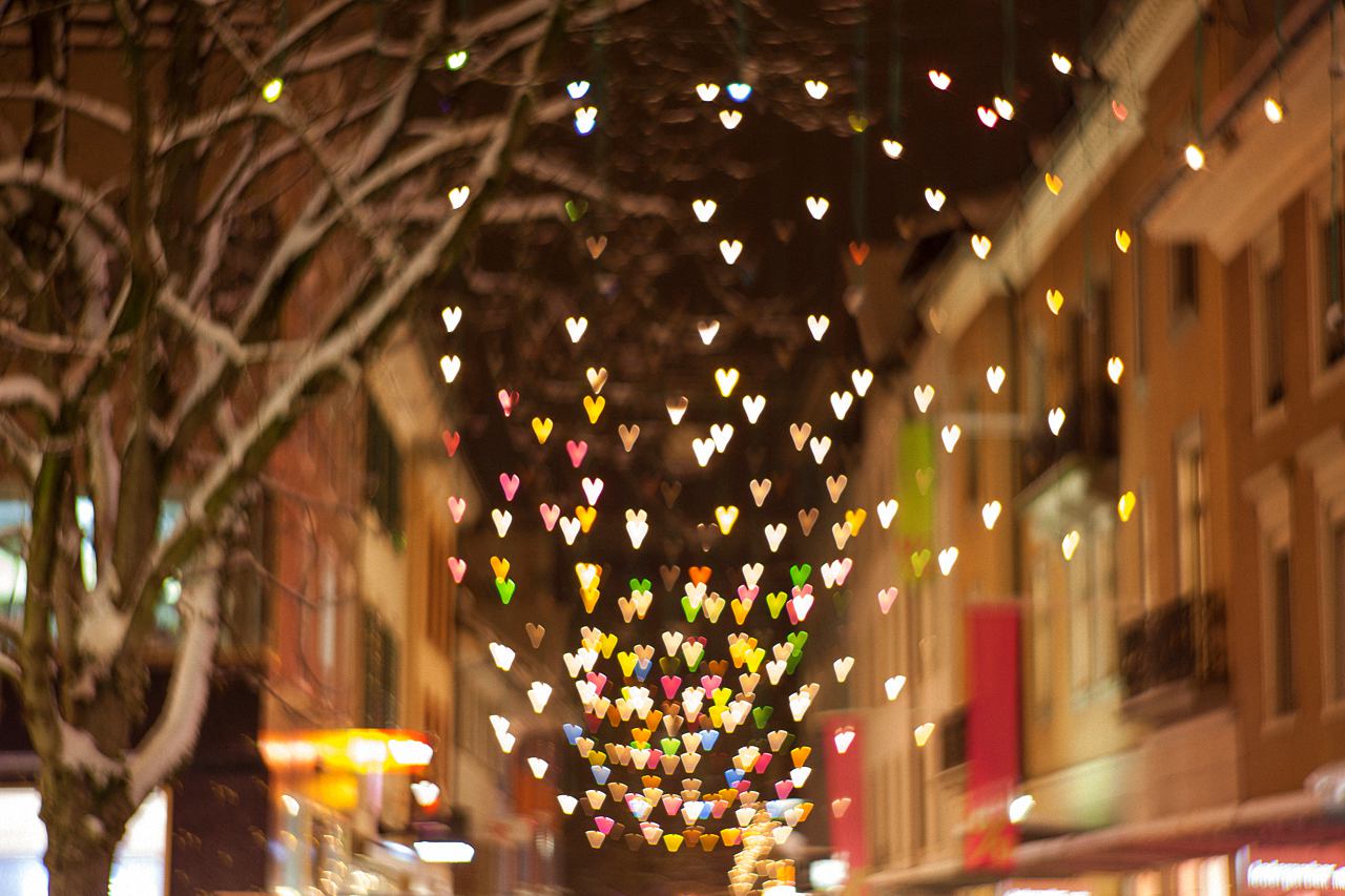 Herzliche Weihnachtsbeleuchtung mit meinem New Petzval Aperture Plate