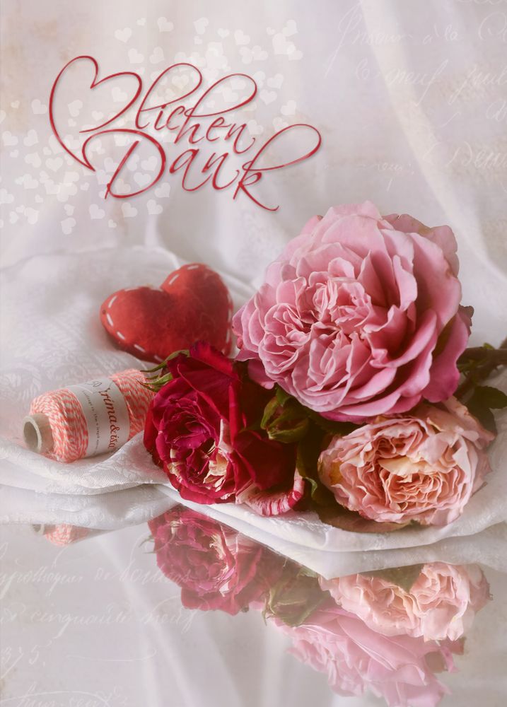 Herzlichen Dank Foto & Bild herz, rose, spruch Bilder auf