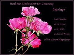 Herzlichen Glückwunsch liebe Inge