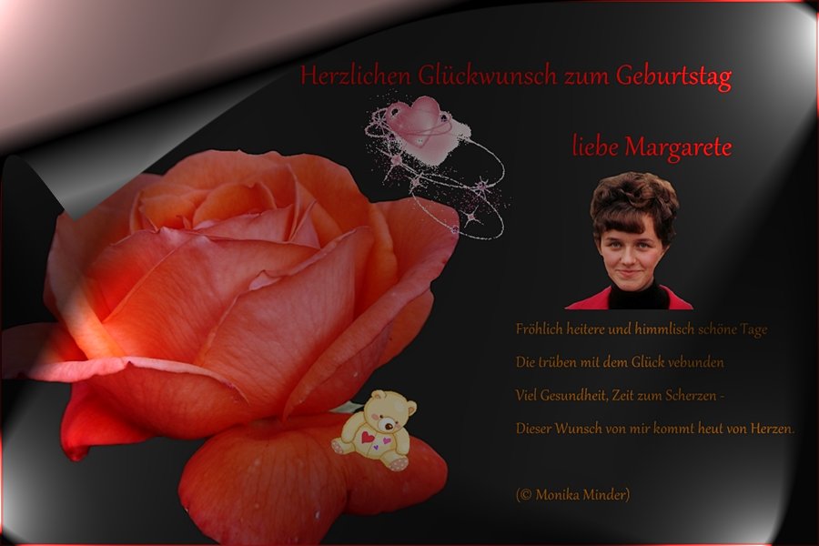 Herzlichen Glückwunsch liebe Margarete