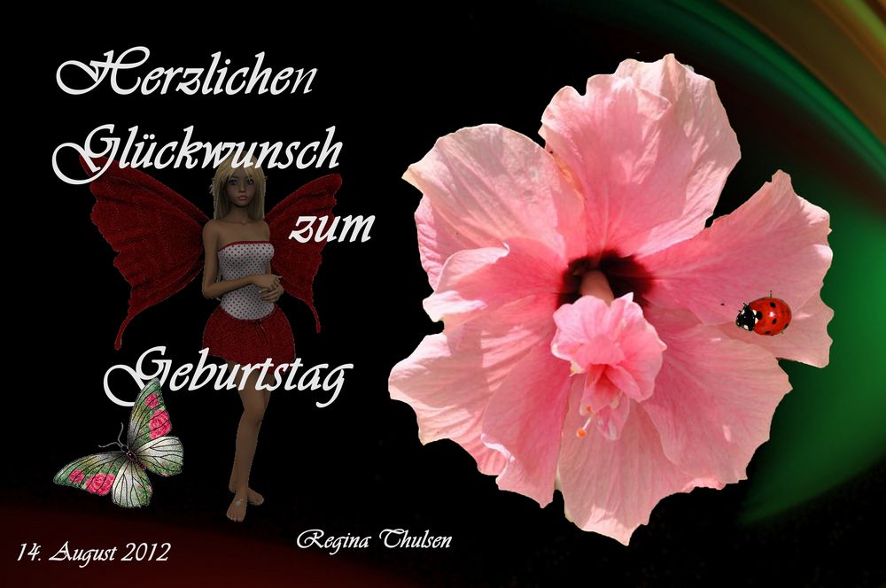 Herzlichen Glückwunsch zum Geburtstag Foto & Bild fotomontage