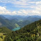 Herzogstand mit Blick auf Kochelsee