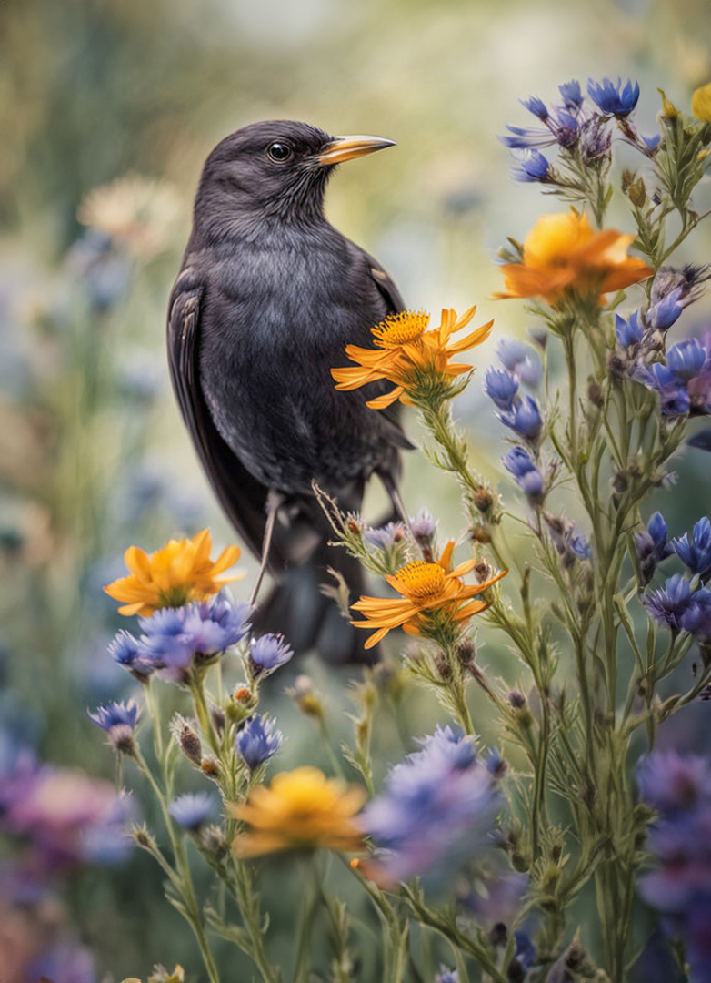 HERZTOR Amsel (KI-Bild)