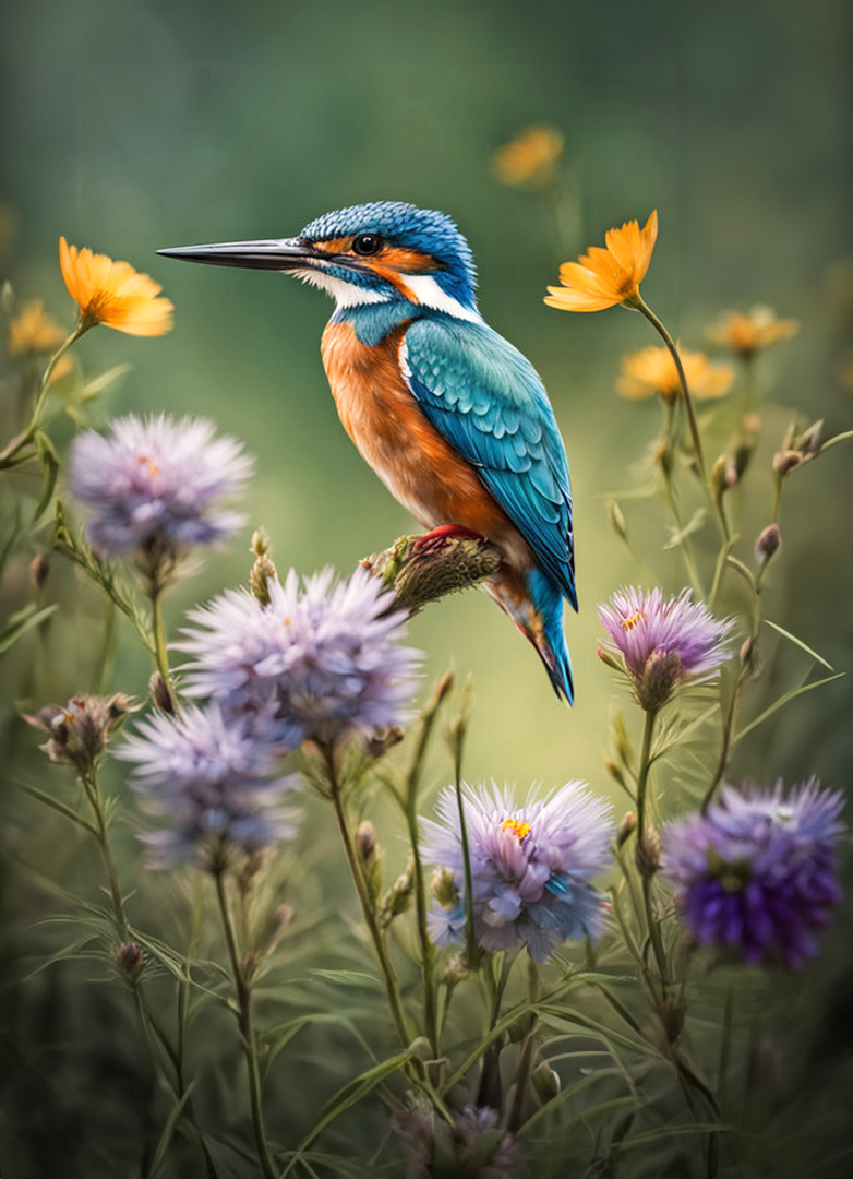 HERZTOR Eisvogel KI-Bild