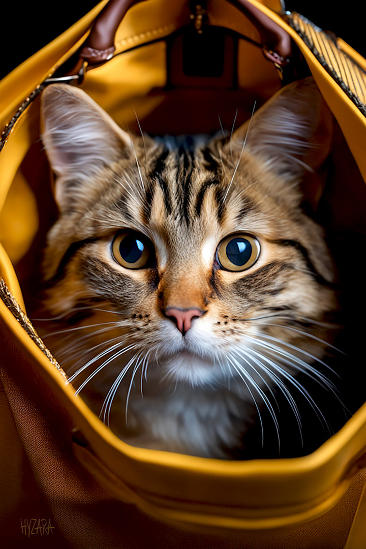 HERZTOR Katze in der Tasche