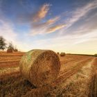 Heuballen am Abend