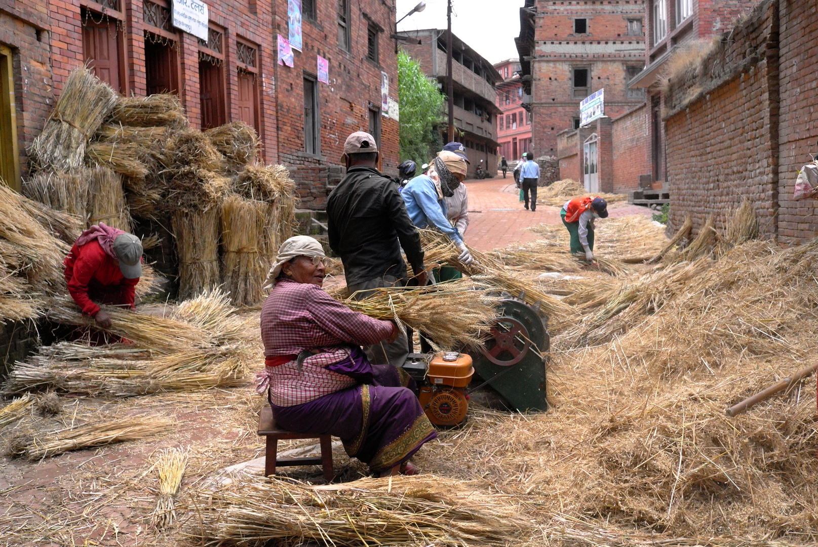 Heuernte in Bhaktapur