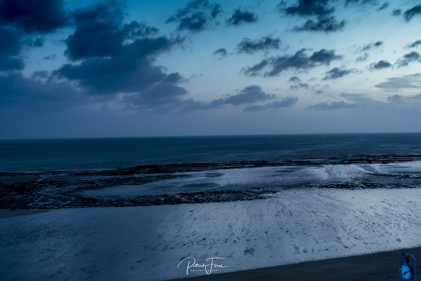 heure bleue sur la côte normande