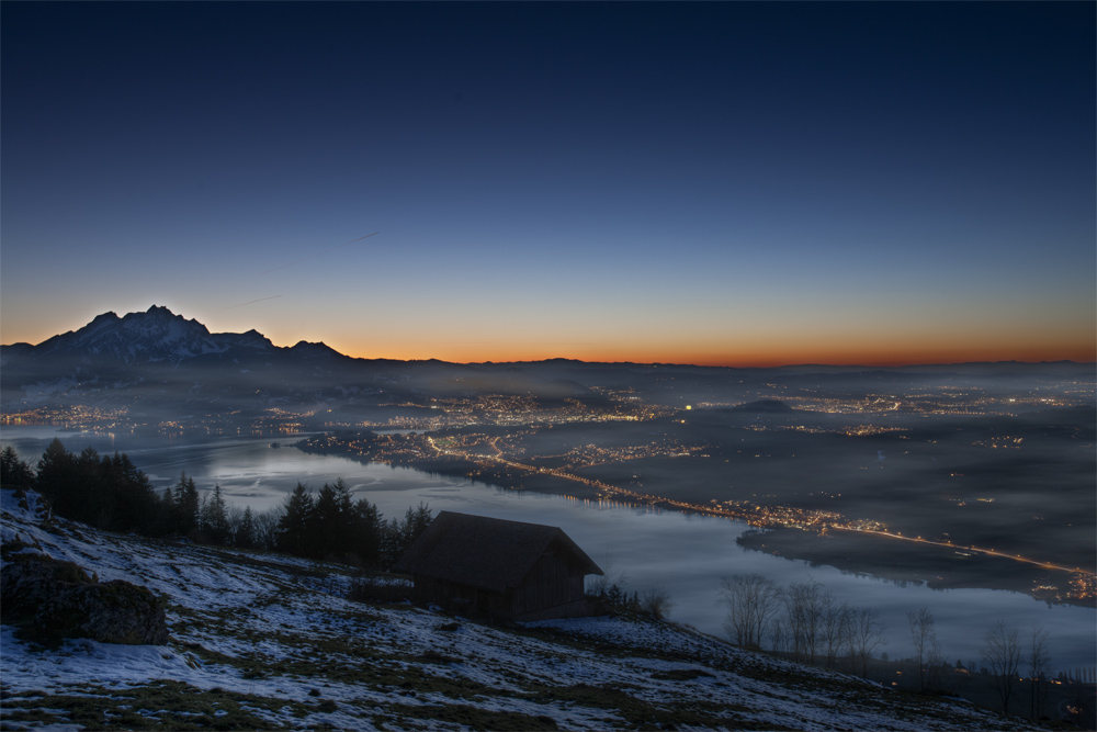 Heute abend auf der Seebodenalp...