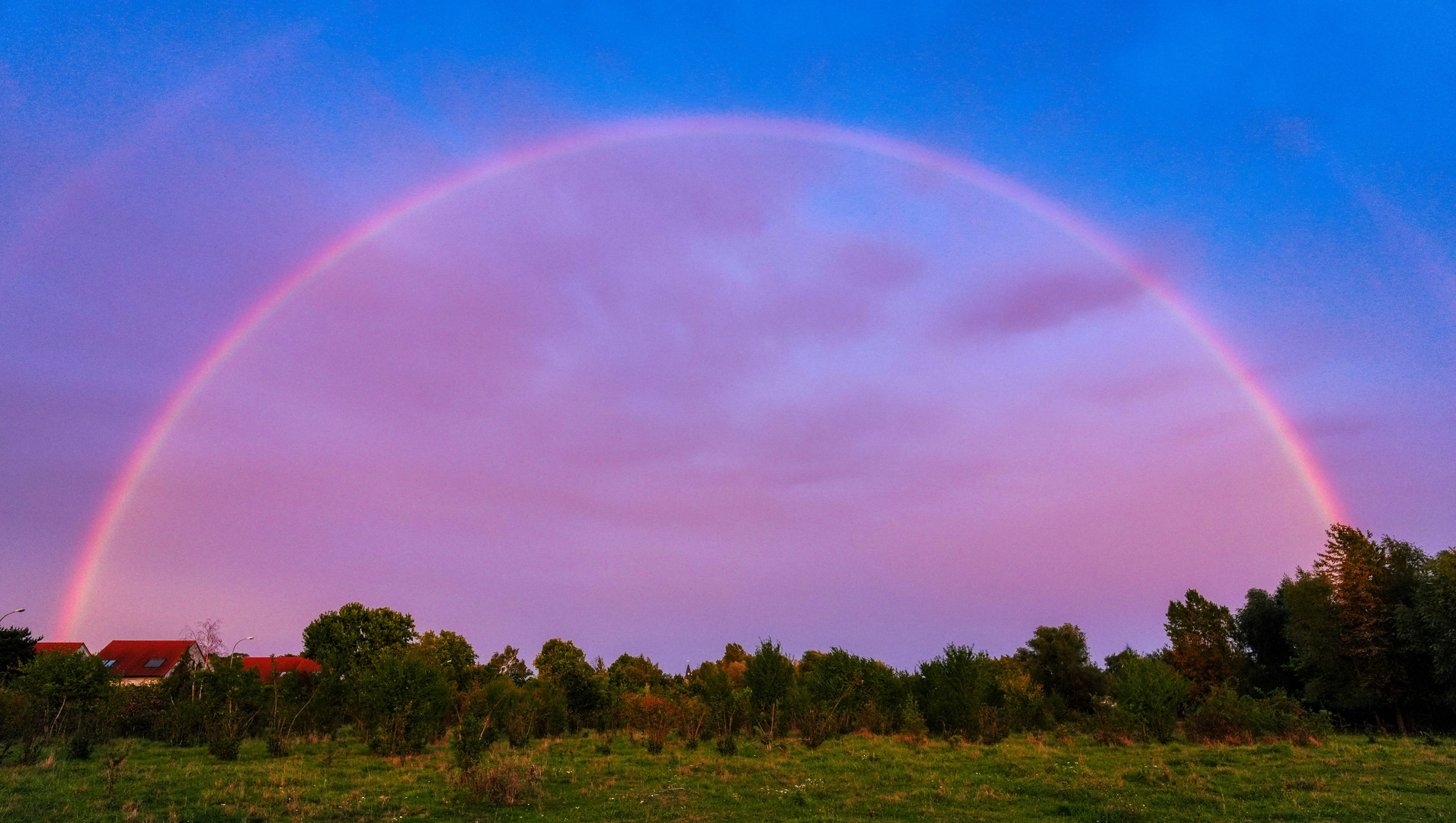 Heute abend: ein Regenbogen