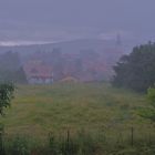 heute Abend, es regnet in Strömen (hoy por la tarde, llueve a cántaros)