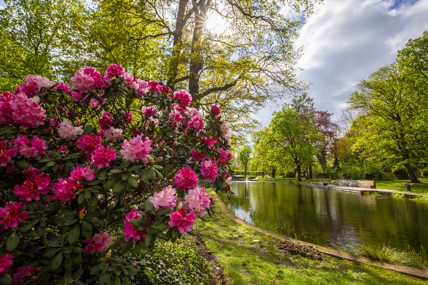 heute, am 21. April 2024 im Schlossgarten von Fulda