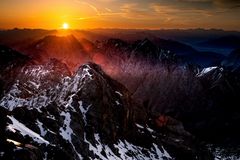 Heute am frühen Morgen auf der Zugspitze....