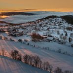 Heute am Morgen kurz nach Sonnenaufgang in Finsterau