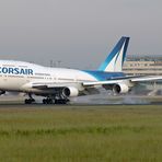 Heute auch in Köln-Bonn: Champions-League-Charter Corsair Boeing 747-422.