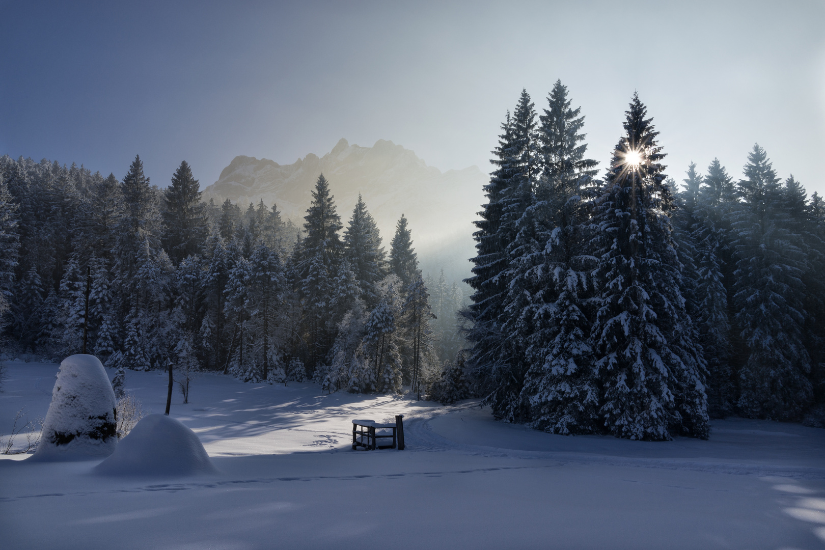 Heute beim Schneeschuhlaufen