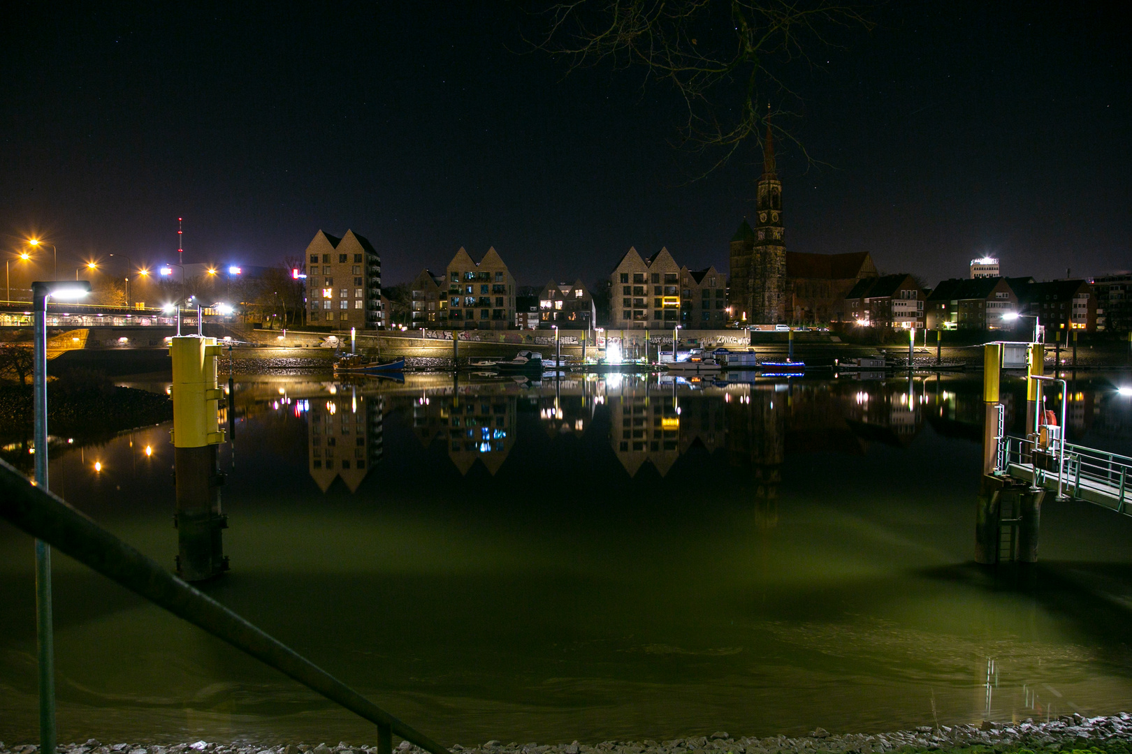 heute früh an der Weser in Bremen