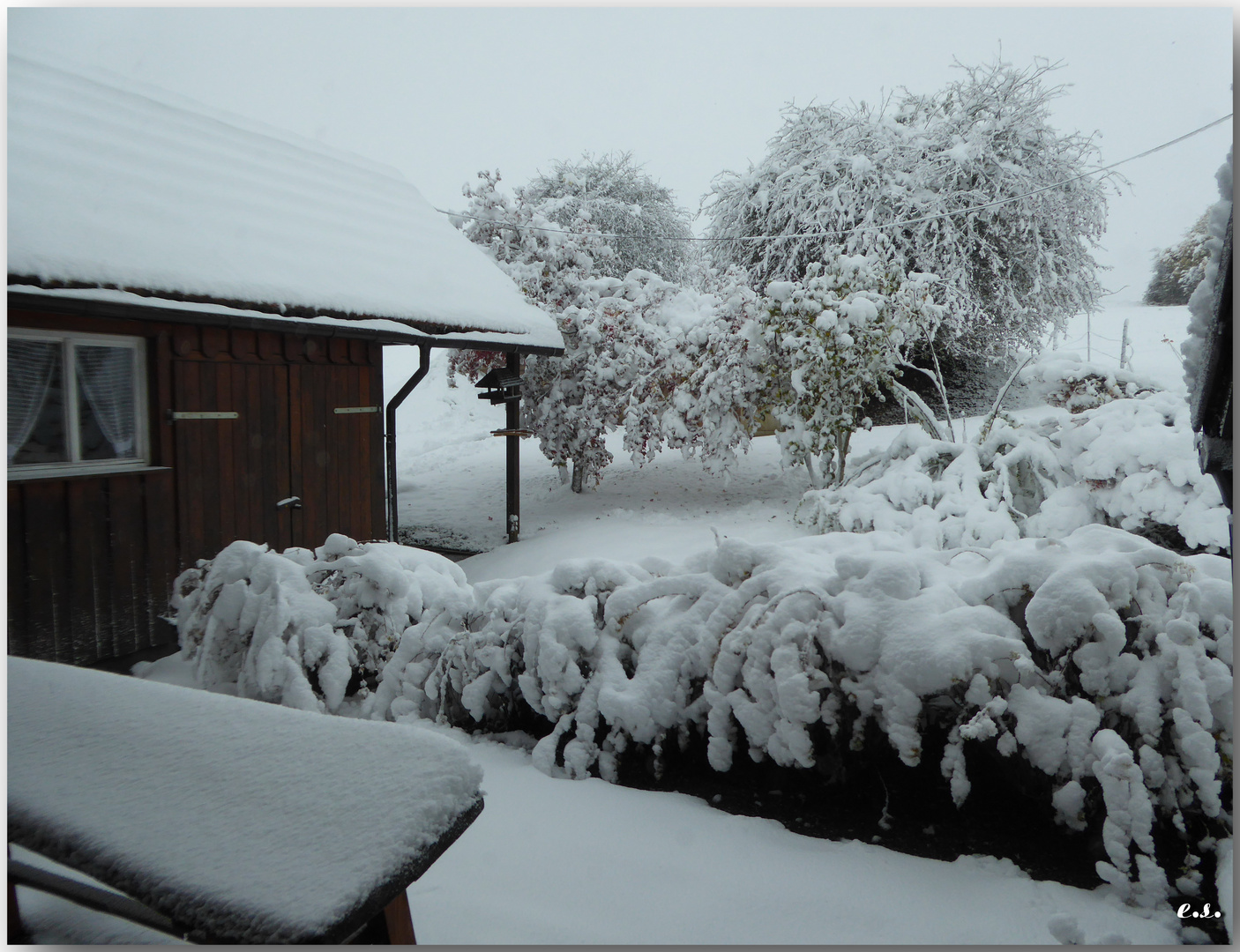 Heute früh, der Blick aus dem Fenster