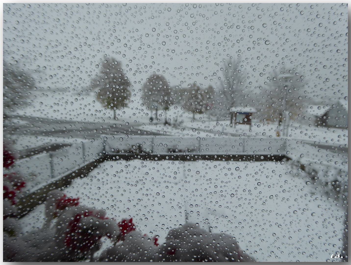 Heute früh, der Blick aus dem Fenster