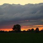 Heute gegen 21.15 Uhr Blick in Richtung Westen