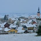 Heute hat es geschneit (está nevando)