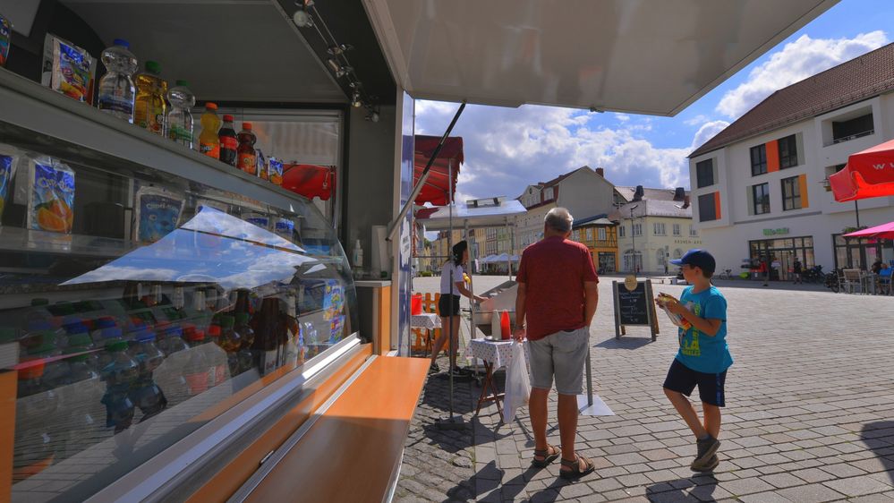 heute in Meiningen an meinem Bratwurststand