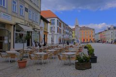 heute in Meiningen: Blick über den Marktplatz