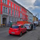 heute in Meiningen, das rote Auto