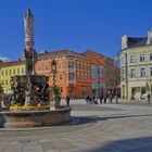 heute in Meiningen, Osterschmuck am Heinrichsbrunnen