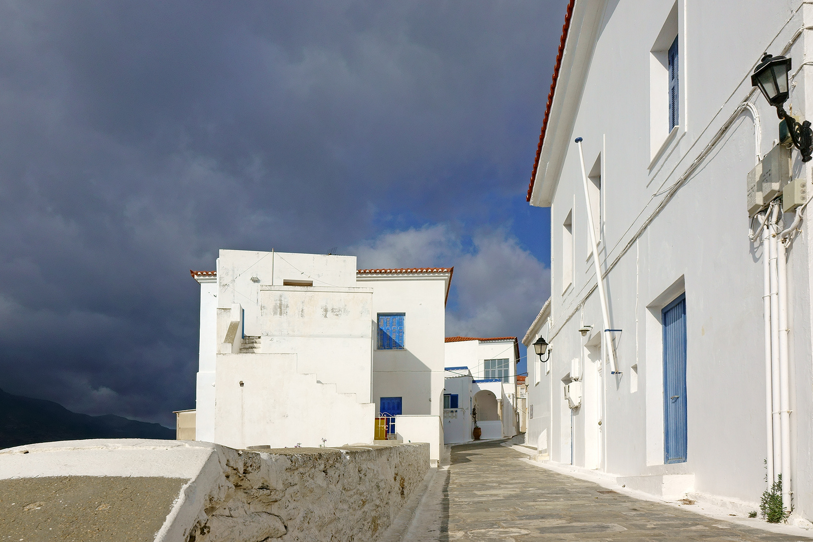 heute ist es stürmisch in Chora auf Andros