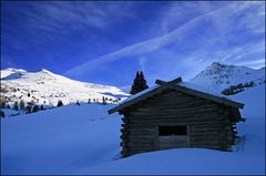 heute mit Rodel am Weg zur Enzianhütte