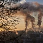 Heute morgen 7 Uhr 50, Minus 5 Grad, Wintermorgen in meiner Stadt die 2, Blick auf das... 