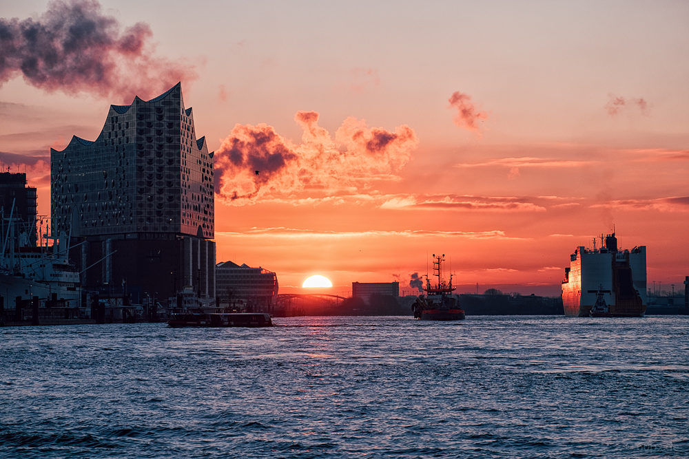 Heute Morgen am Hamburger Hafen