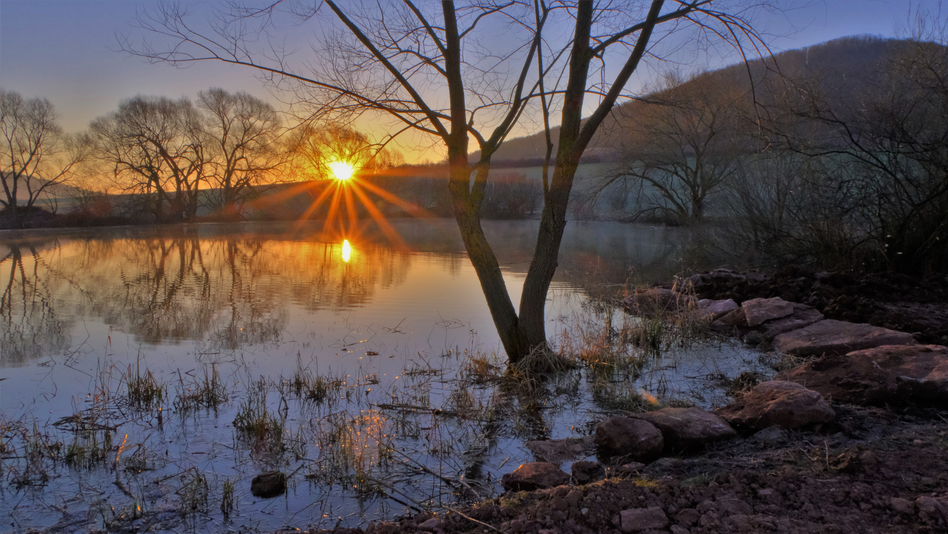 heute morgen am See