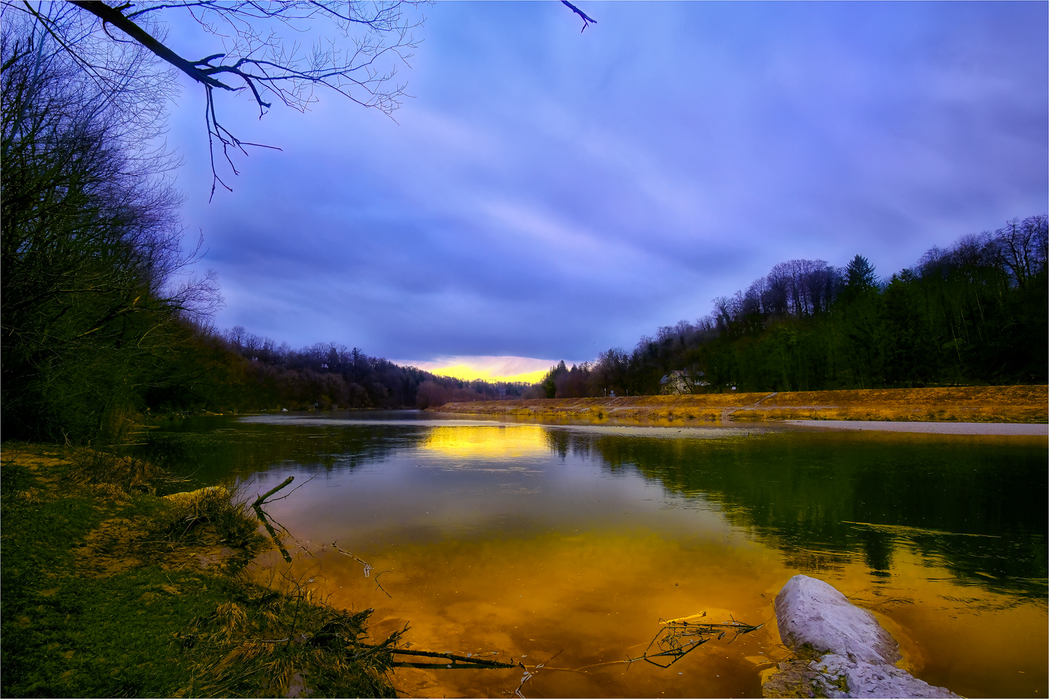 Heute Morgen an der alten Isar ...