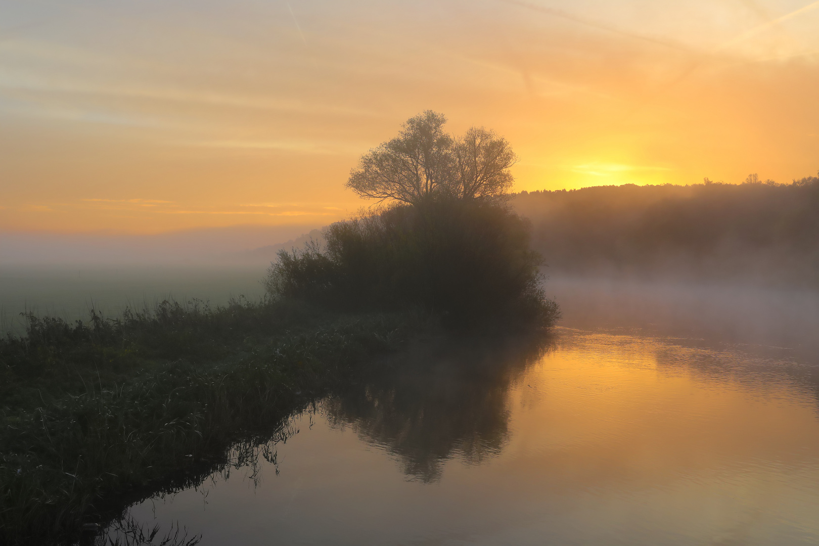 Heute Morgen an der Schoofs Brücke