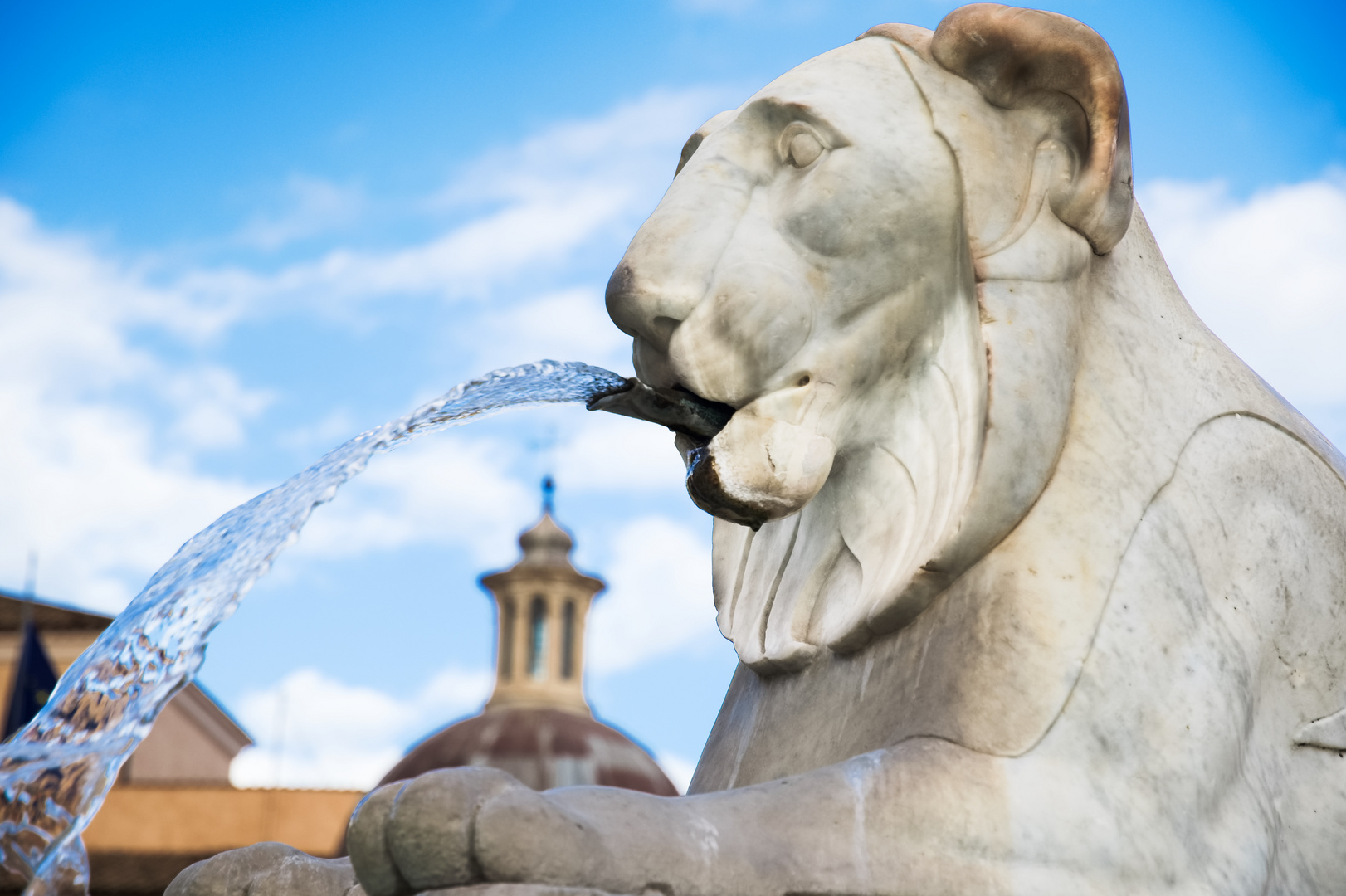 Heute Morgen auf dem Piazza del Popolo in Rom