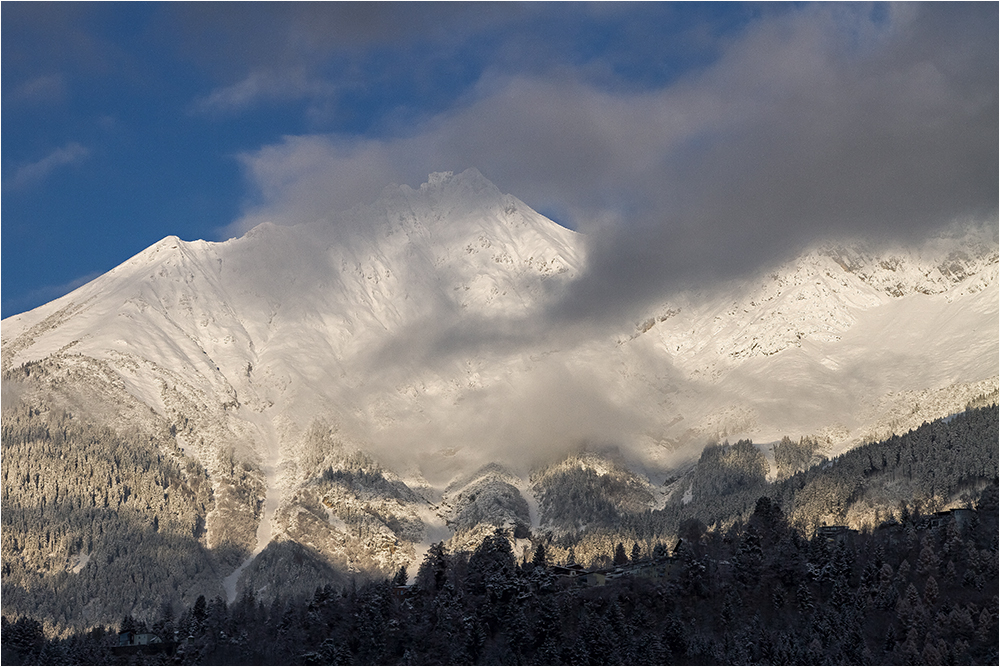 Heute Morgen, Blick zum Brandjoch über Innsbruck