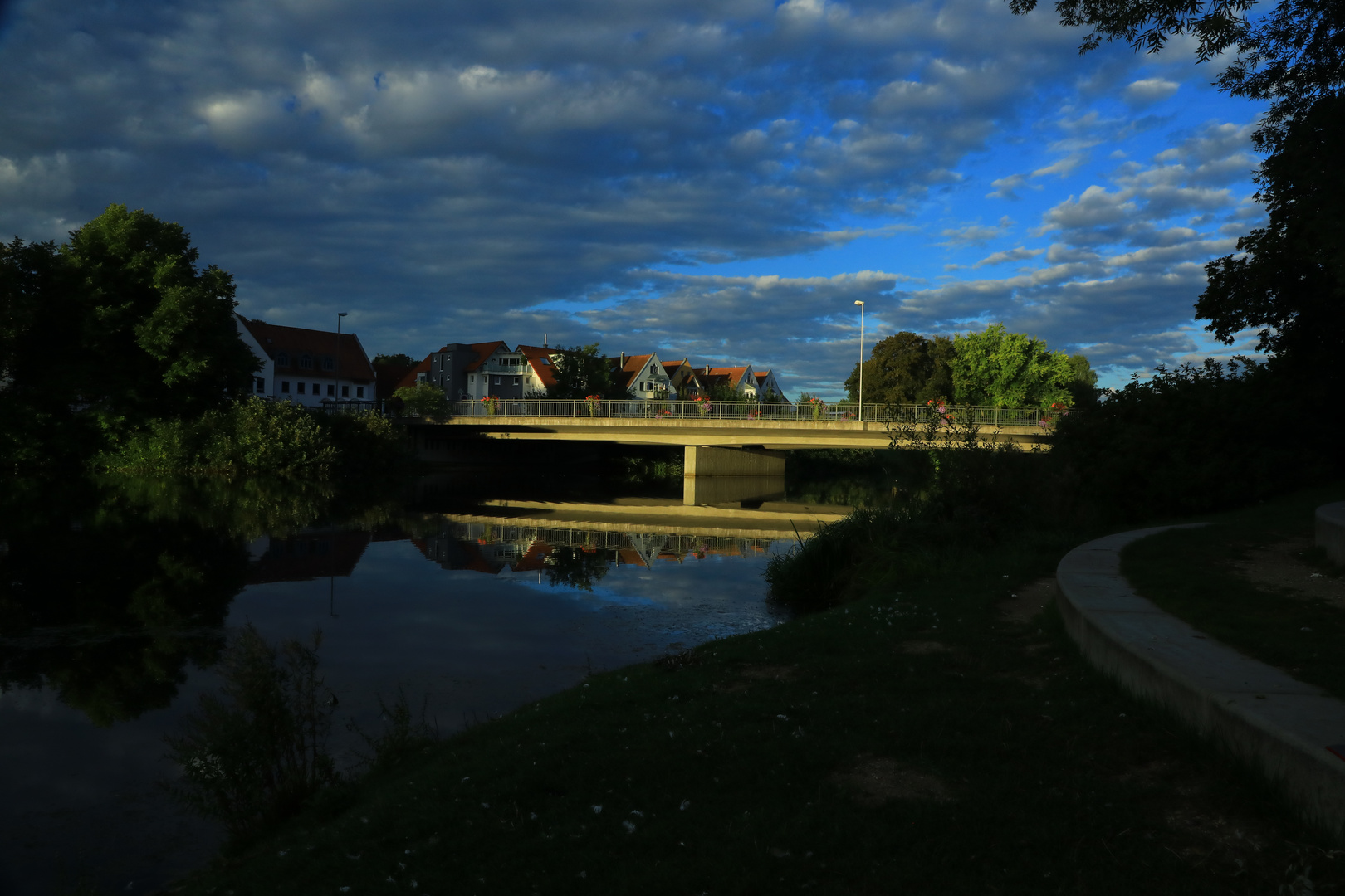 Heute Morgen die Donaubrücke in Sigmaringen