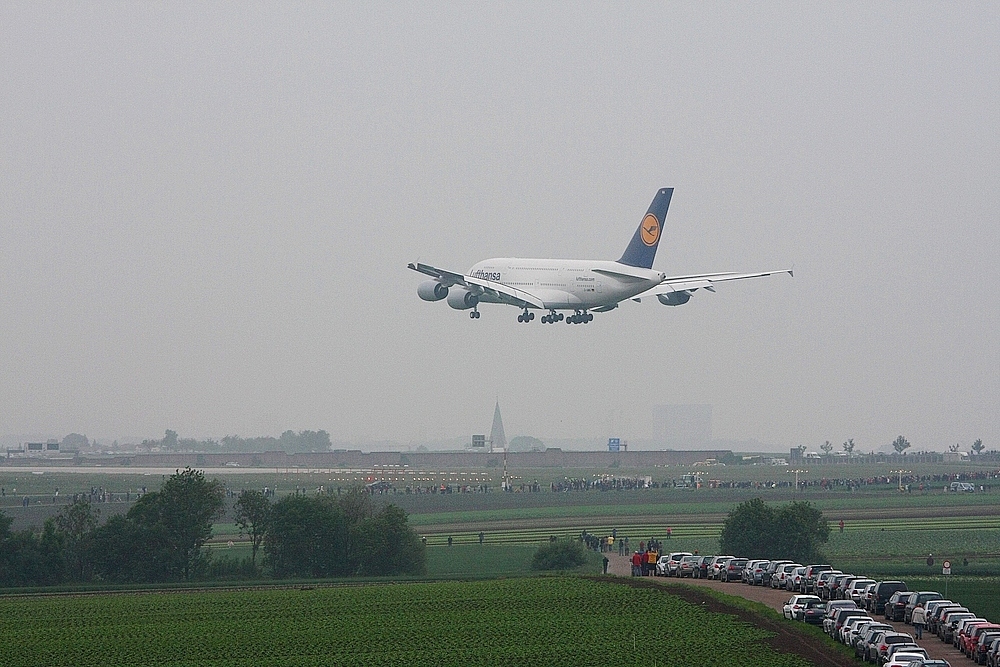 heute morgen in Stuttgart der A 380-800