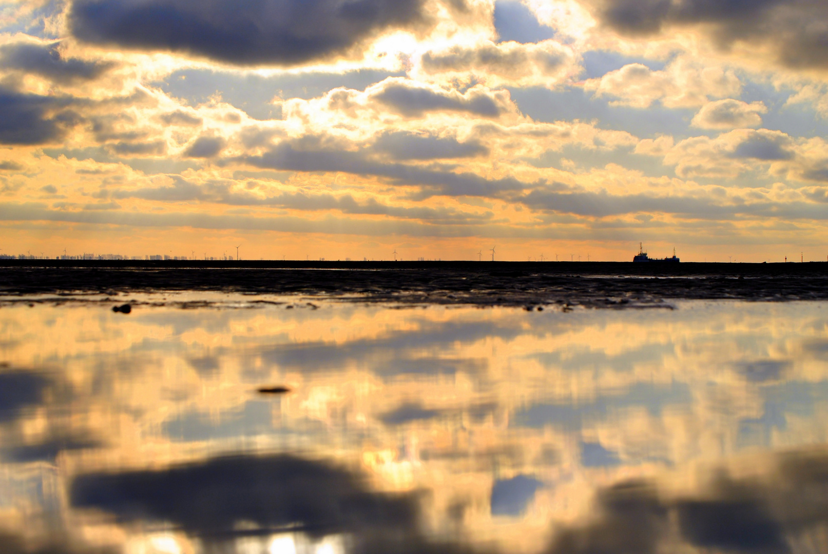 Heute Nachmittag am Wattenmeer