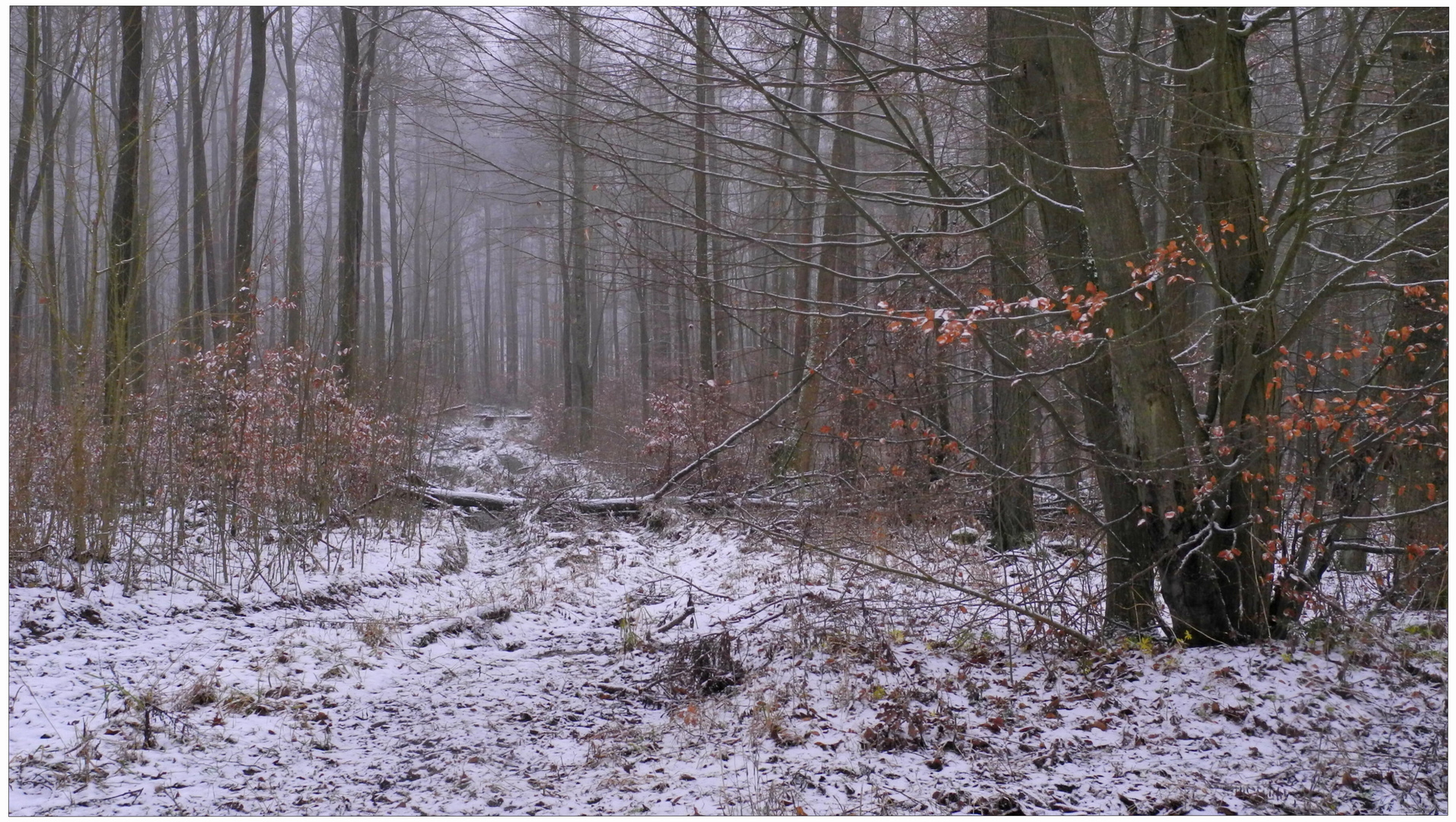 heute schneite es (hoy estaba nevando)