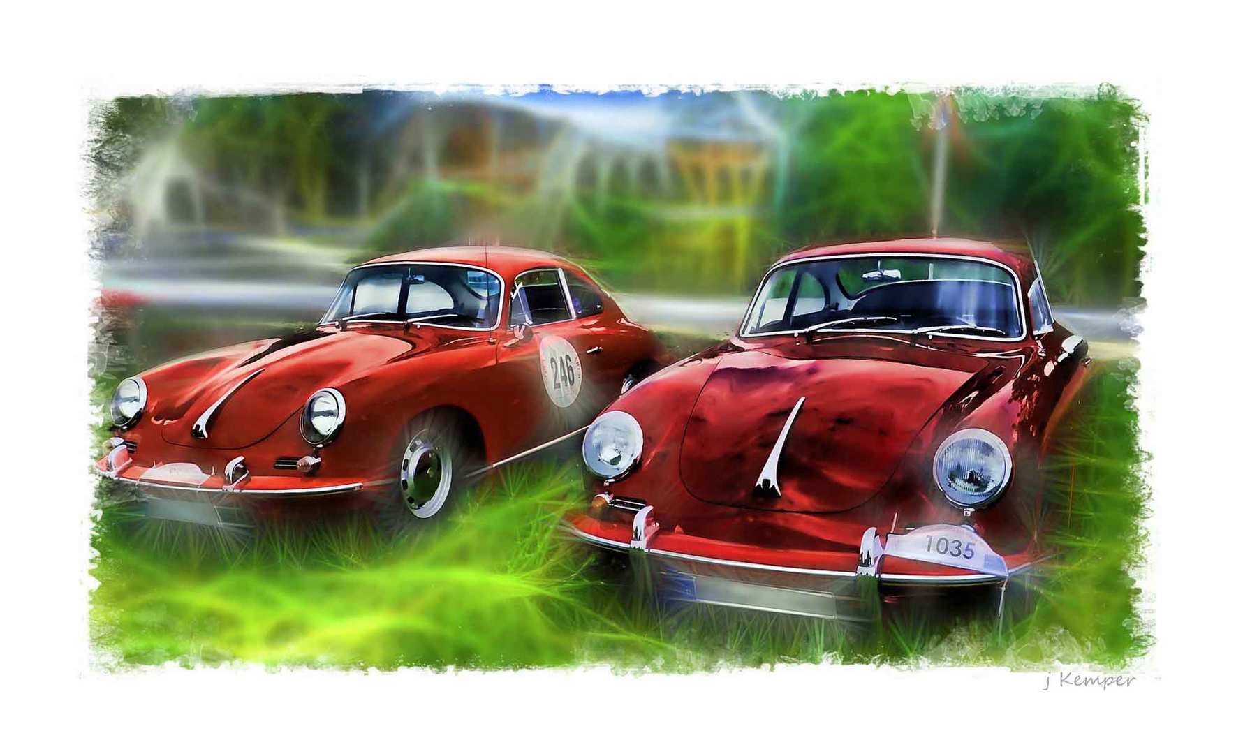 - heute schon einen roten Porsche 356 gesehen? -